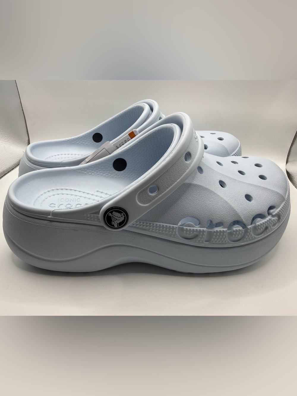 New Crocs Baya Platform Clogs Women's 7 - Mineral Blue / Light Blue